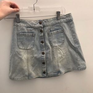 blue jean skirt